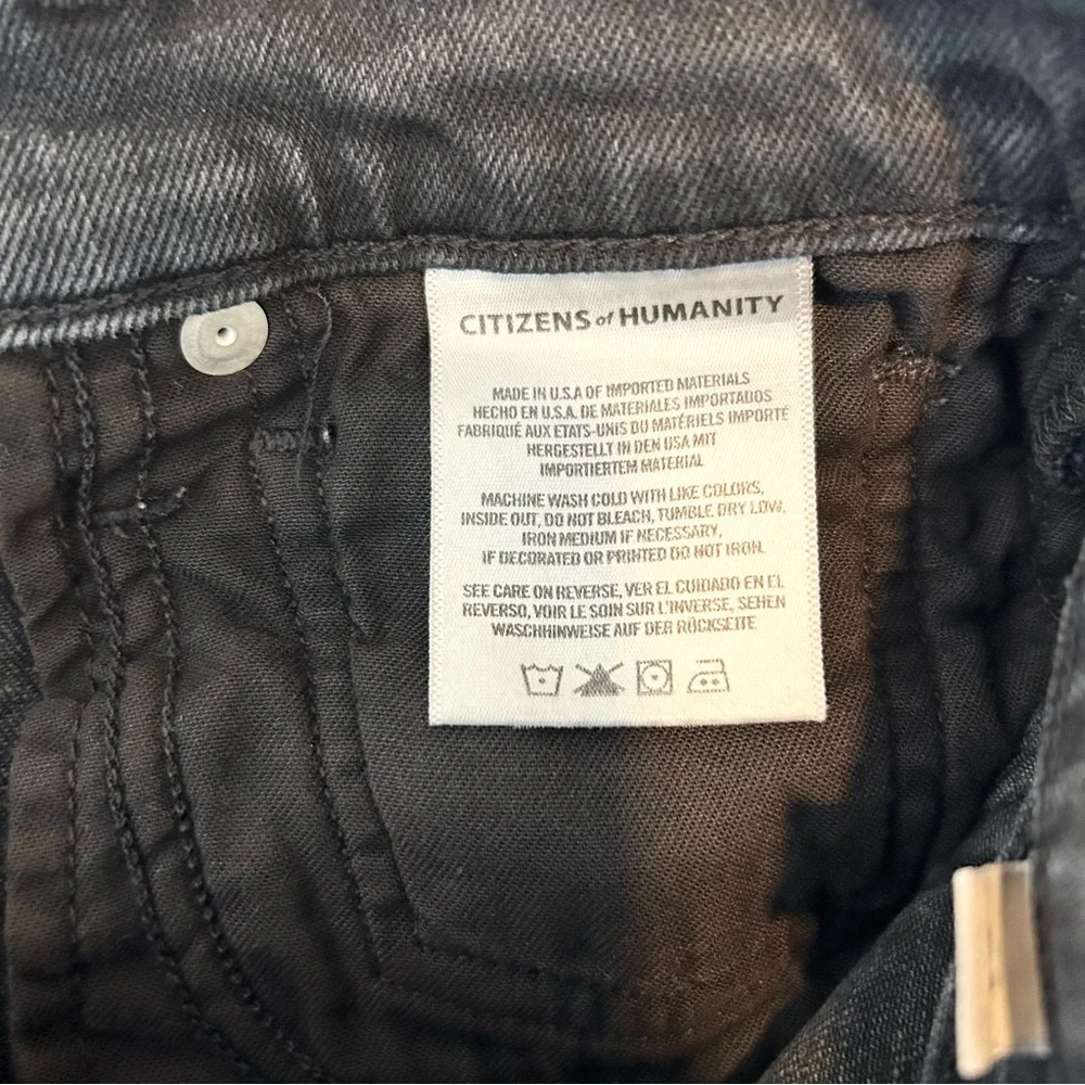 Citizens of Humanity Charlotte High Rise Straight Jeans Black Size 25